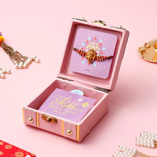 Blush Ganesha Rakhi Treasure Box