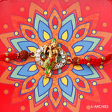 Divine Krishna Red Rakhi Treasure Box