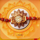Sacred Rudraksh Yellow Rakhi Treasure Box