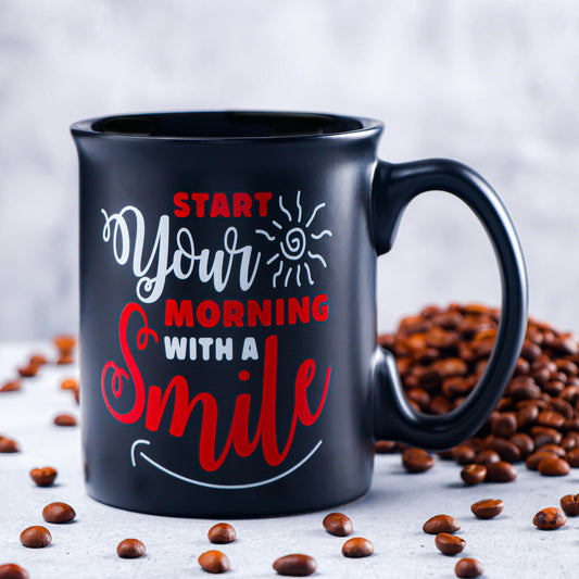 Start With Smile Quotation Corporate Mug