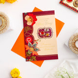 Bhai Dooj Greeting Card with 2 Ferrero Rocher 4 Pcs Packs (8 Pcs)