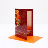 Pack of 3 Red Geometric 'Dear Brother' Bhai Dooj Greeting Cards