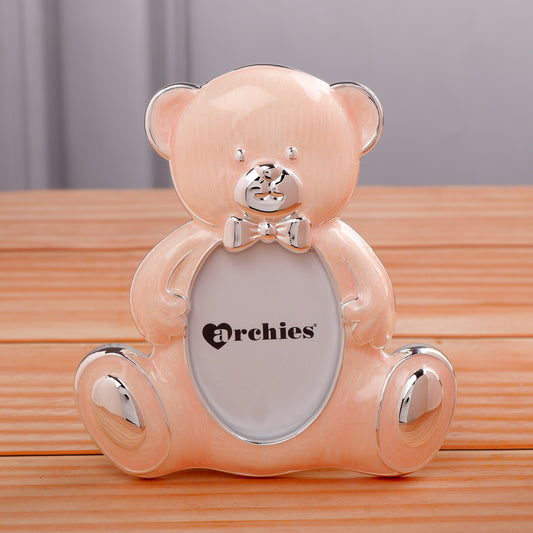 Pastel Pink Teddy Bear Theme Photo Frame