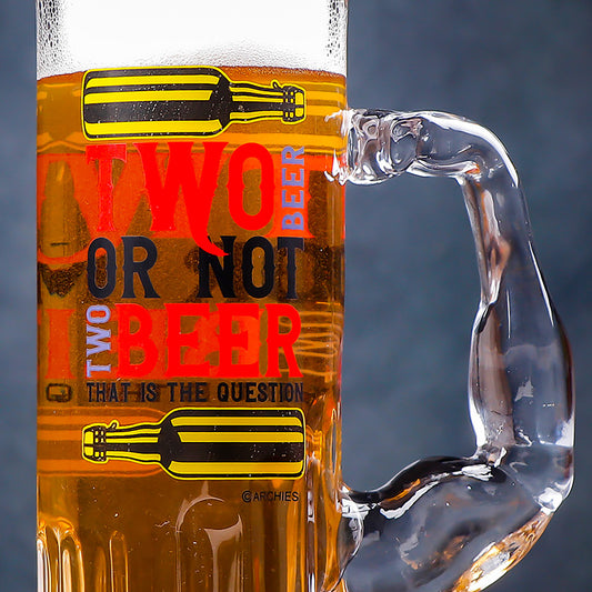 Long Quoted Premium Glass Beer Mug