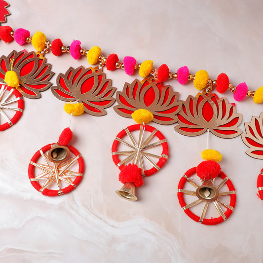 Handcrafted Lotus Entrance Door Hanging