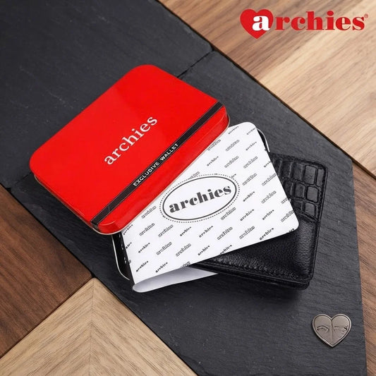 Archies Tin Box Exclusive Design Black Gents Wallet