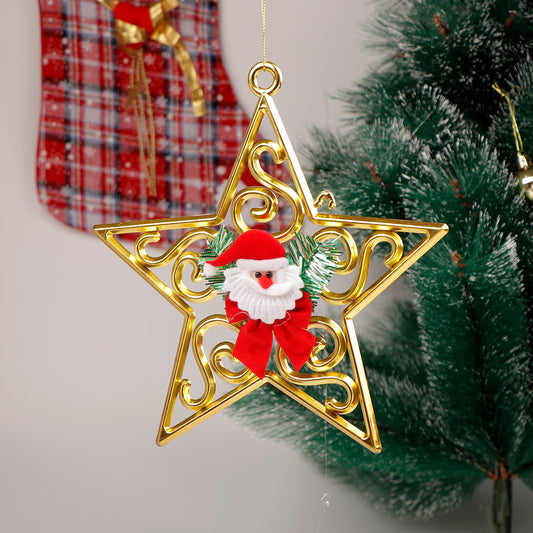 Golden Bells Santa Hanging