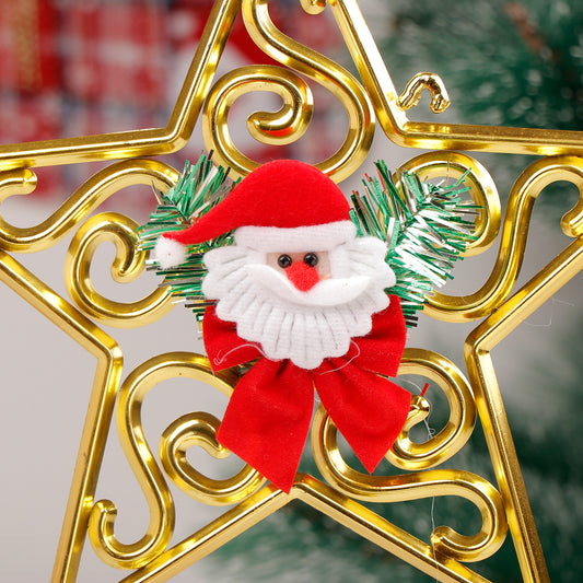 Golden Bells Santa Hanging