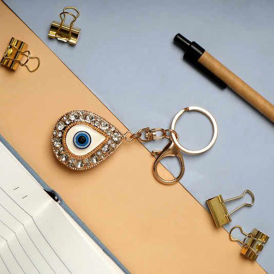 Golden Evil Eye Keychain