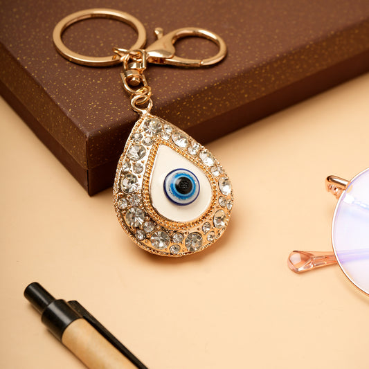 Golden Evil Eye Keychain