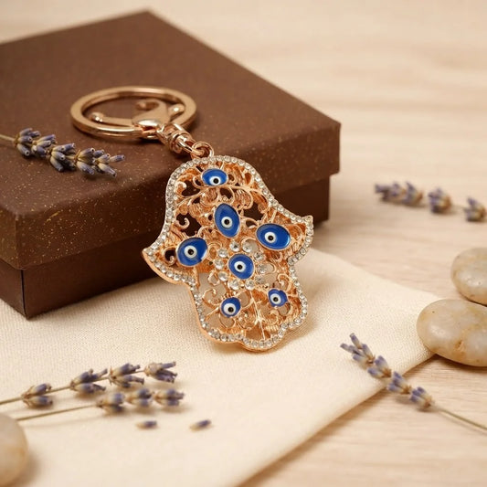 Gazing Evil Eye Keychain