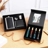 Classy Stainless Steel Hip Flask With IKYK Perfume Set