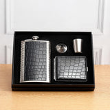 Classy Stainless Steel Hip Flask With IKYK Perfume Set