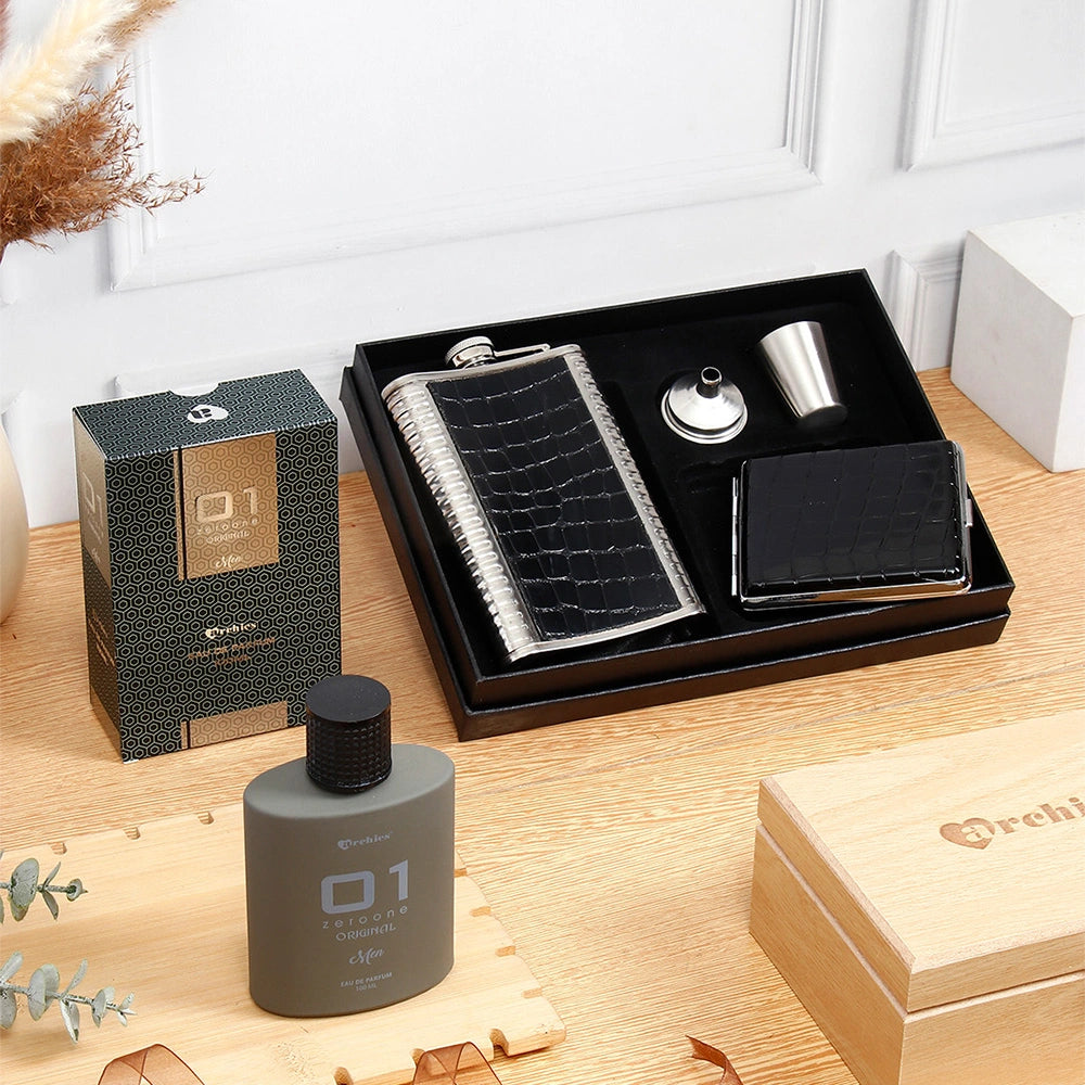 Classy Stainless Steel Hip Flask With Archies Black Diamond Perfume