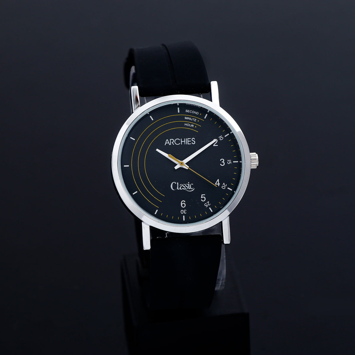 Black Matte Finish Straps Wrist Watch