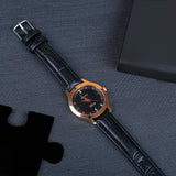 Classic Black Strap Couple Wrist Watch