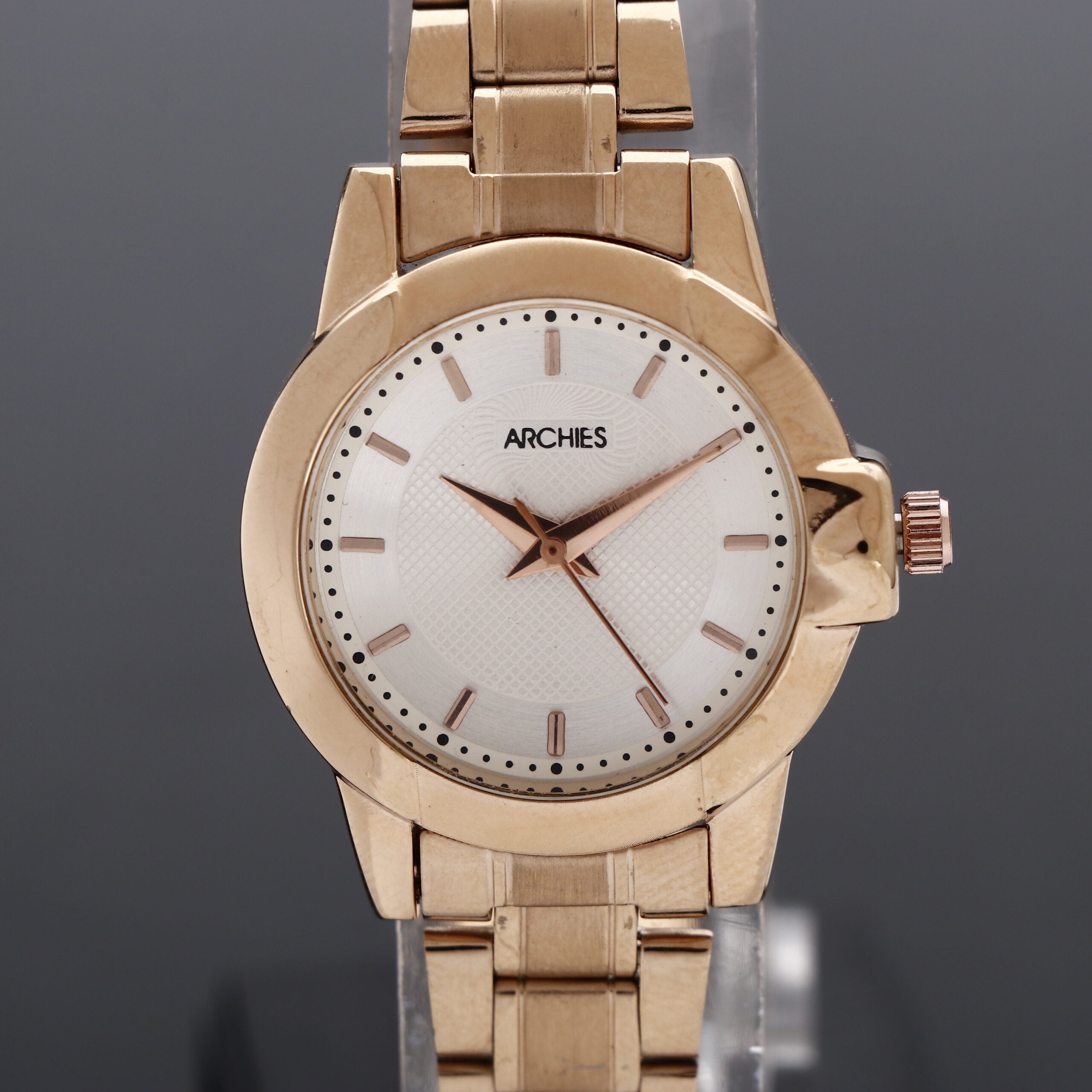 Metalic Gold Couple Wrist Watch
