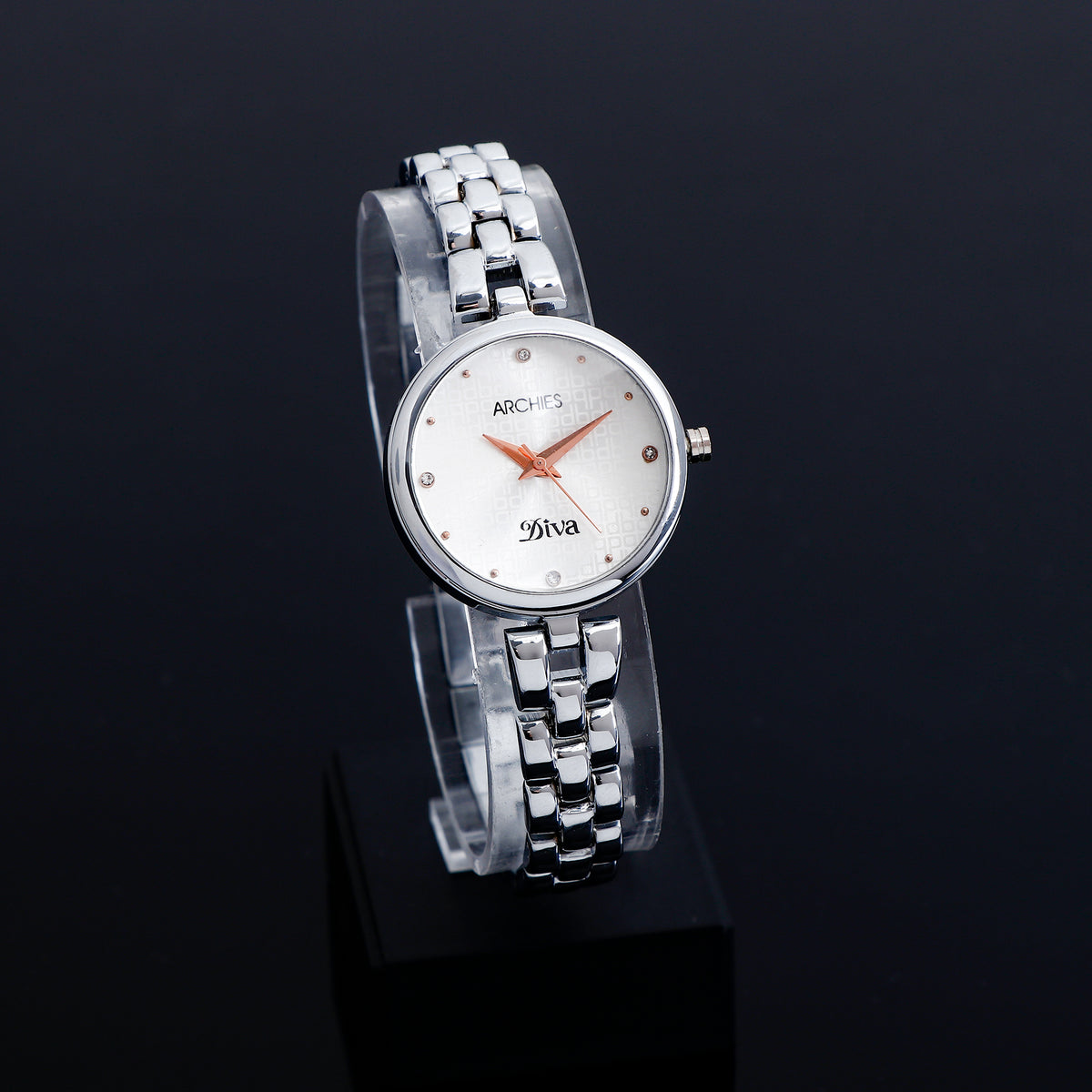 Diva Metalic Silver Wrist Watch
