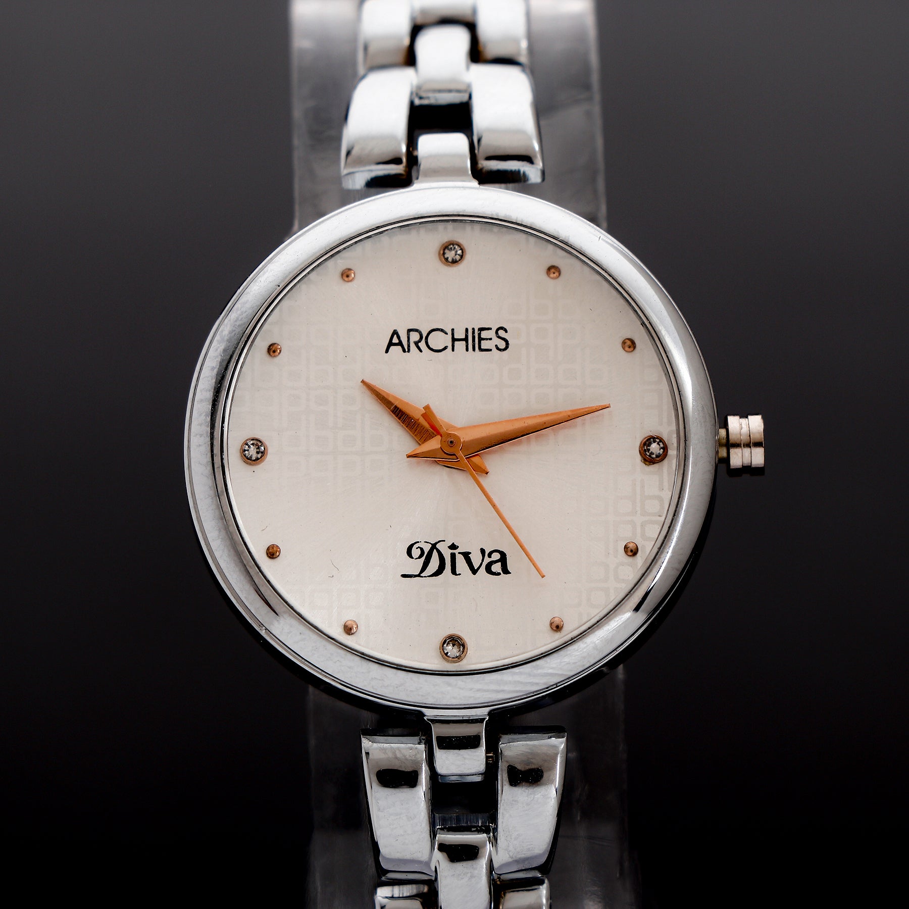Diva Metalic Silver Wrist Watch