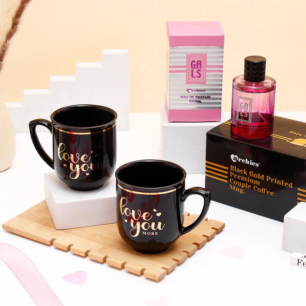 Archies Gals Perfume With Black Couple Mug