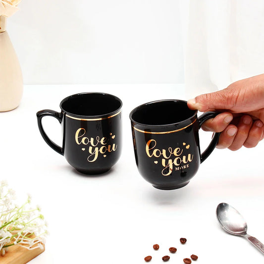 Archies Love you Black Couple Mug