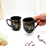 Archies Love you Black Couple Mug