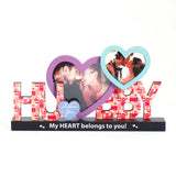 Hubby Personalized Dual Heart Photo Frame