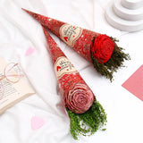 Pink and Red Glitter Artificial Rose Bouquet