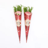 Pack Of 2 Pink Glitter Artificial Rose Bouquet