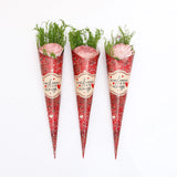 Pack Of 3 Pink Glitter Artificial Rose Bouquet