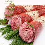 Pack Of 3 Pink Glitter Artificial Rose Bouquet