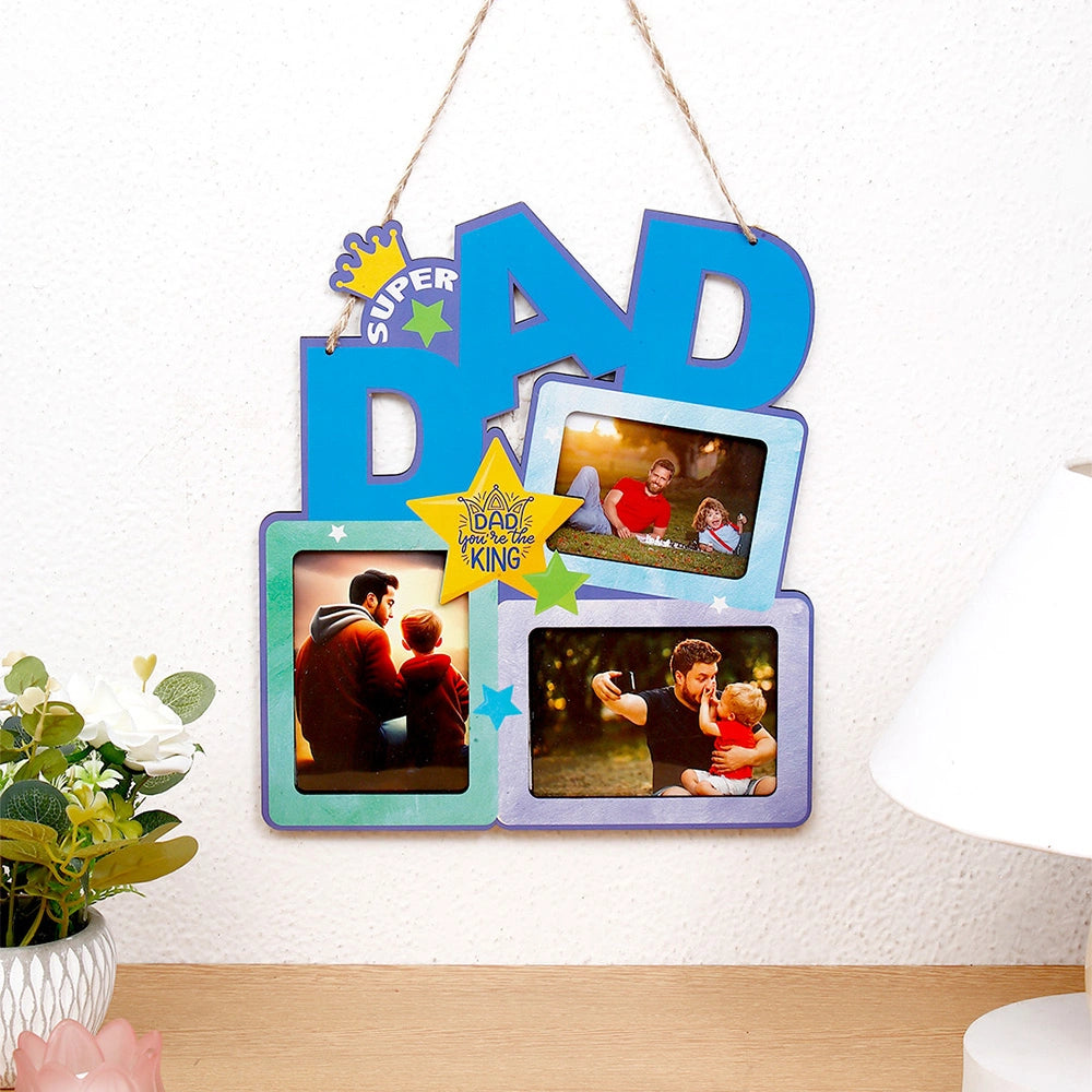 Super Dad Triple Photo Hanging Frame
