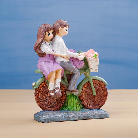 Blissful Bicycle Ride Couple Showpiece