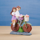 Blissful Bicycle Ride Couple Showpiece