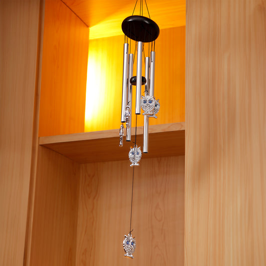 Owl Charm Evil Eye Wind Chime