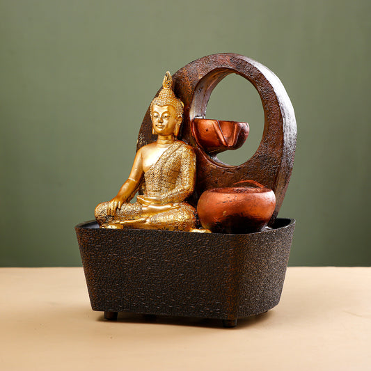 Peaceful Buddha Water Fountain Showpiece