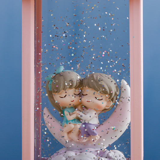 Moon Love Telephone Booth Showpiece