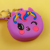 Purple Silicone Coin / Airpods Pouch Keychain