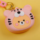 Blush Pink Silicone Coin / Airpods Pouch Keychain