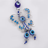 Butterfly Charm Evil Eye Keychain