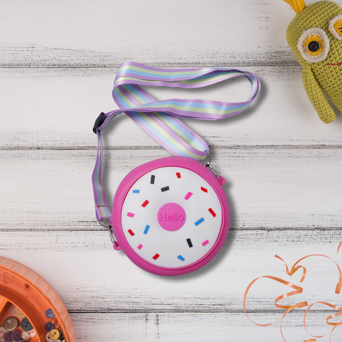 Pink Donut Sling Bag