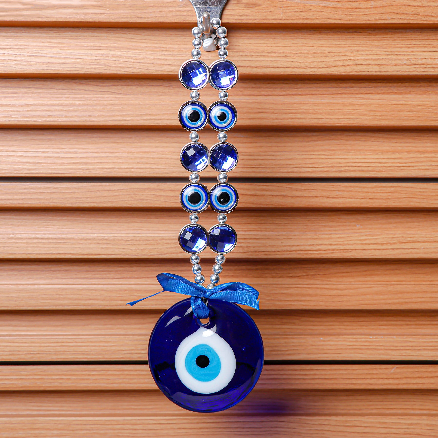 Blue Sequines Chained Evil Eye Hanging