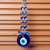 Blue Sequines Chained Evil Eye Hanging