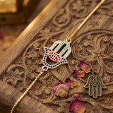 Evil Eye Hand Charm Bracelet