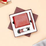 Archies Brown Wallet Set With Pierre Cardin Pen