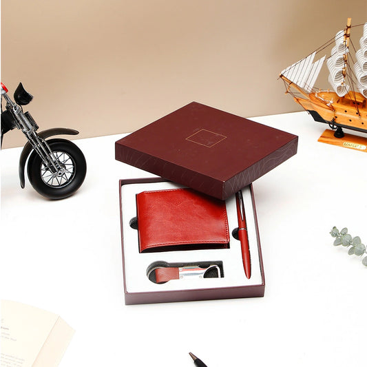 Archies Brown Wallet Set With Scent Of The Ocean