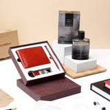 Archies Brown Wallet Set With Archies Black Diamond Perfume