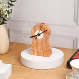 Wooden Desk Clock with USB Charging