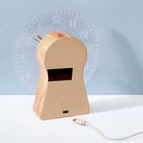 Wooden Desk Clock with USB Charging