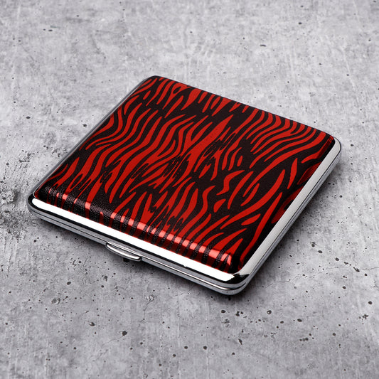 Wild Stripes Cigarette Case Red